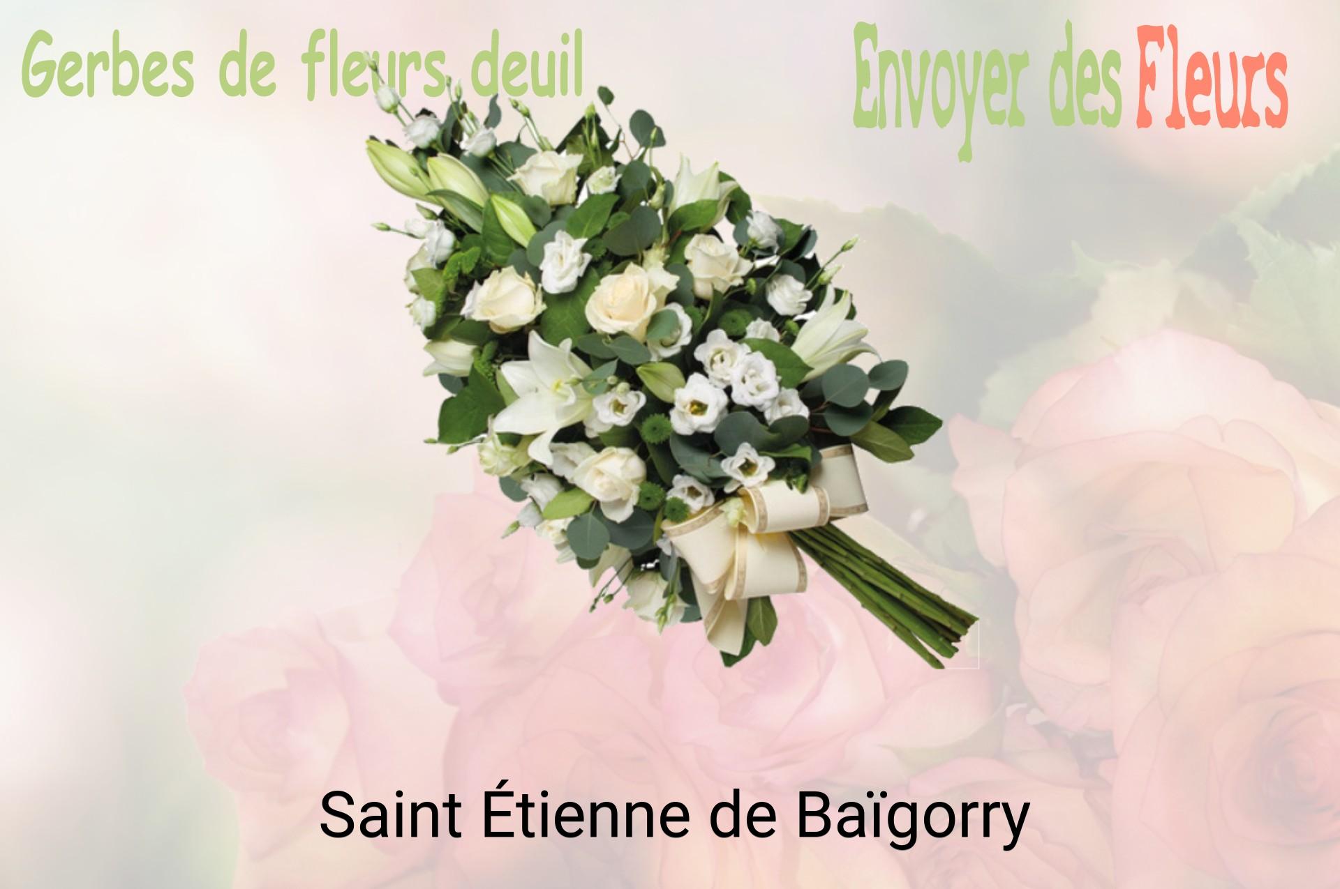 Gerbe de fleurs de deuil livrée à Saint-Étienne-de-Baïgorry